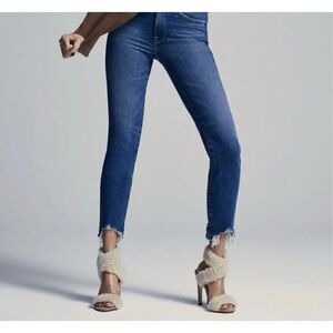 GOOD AMERICAN Cream Sherpa Ankle Closure Stiletto Open Toe Size 6.5 GA273F-X